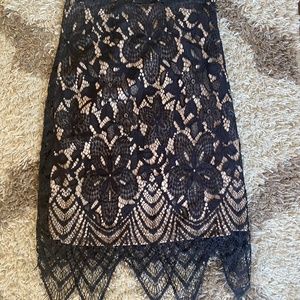 Lace & nude skirt